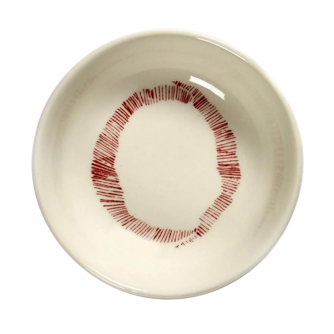 Ottolenghi Feast Dish XS White Swirl Stripes Red Set Of 8